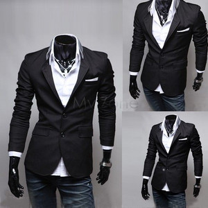 WholeFashion Men Slim Fit Jacket Blazer Coat Shirt Stylish 3 Colors 13590 Z 342248964