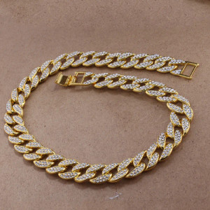 Mens Iced Out Chain Rose Gold Silver Miami Cuban Link Chains Necklace Hip Hop Necklaces Jewelry