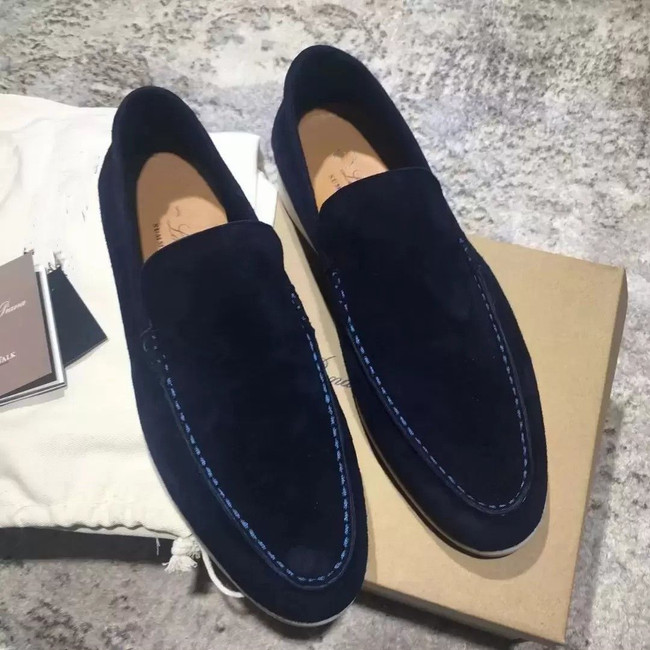 Embellished Couples Shoes Flats Flat Dress Shoe Factory Footwear Summer Charms Walk Suede Loafers Leather Casual Slip On Luxury Designer Loro Piana Men