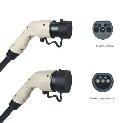 EV Charging Cable, Mono Phase, for EV Charger Charging Station Type 2 to Type 2 connectors