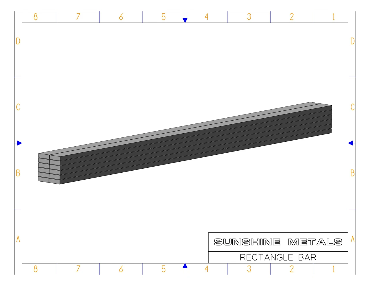 7075 Aluminum T73511 Rectangle Bar Extruded - 1.00