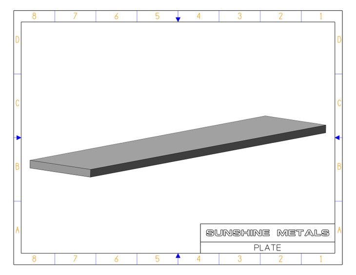 7075 4.5x14.5x10.5" T7351 Rolled Plate   USI (W0085646-001-004)