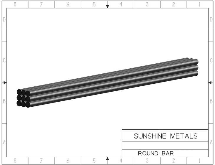 7075 4x52" T7350 Round Bar  Extruded  (S0070016-001-011)
