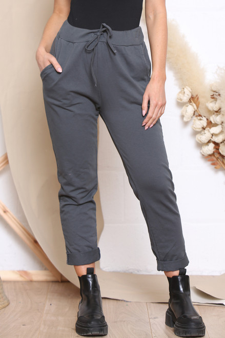 Ladies Plain Jogging Pants Charcoal Unit Price £8.99