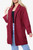 Ladies Teddy Bear Soft Wool Blend Jacket Coat Burgundy Unit Price £17.99