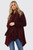 Ladies Multicoloured Knitted Tunic Jumper With Scarf Burgundy Unit Price £15.99