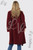 Ladies Teddy Bear Wool Blend Waterfall Jacket Coat Burgundy Unit Price £17.99