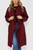 Ladies Teddy Bear Wool Blend Waterfall Jacket Coat Burgundy Unit Price £17.99