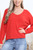 Ladies V- Neck Knitted Jumper Top Red Unit Price £13.99