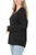 Ladies Plain V Neck Button Front Cardigan Black Unit Price £11.99