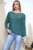 Ladies Applique Heart Detail Jumper Green Unit Price £13.99