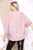 Ladies Applique Heart Detail Jumper Dusty Pink Unit Price £13.99