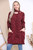 Ladies Knitted Fleck Tunic Jumper Dress With Scarf Burgundy Unit Price £13.99