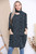 Ladies Knitted Fleck Tunic Jumper Dress With Scarf Teal Unit Price £13.99