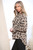 Ladies Leopard Print Tie Neck Detail Blouse Top Tan Unit Price £13.99