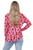 Ladies Leopard Print Foil Star Jumper Top Pink Unit Price £17.99