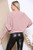 Ladies Plain Fine Knit Batwing Top Dusty Pink Unit Price £11.99