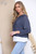 Ladies Plain 2 Layer Top With Necklace Navy Unit Price£11.99