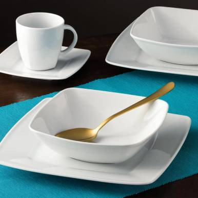 HOT Dinner Plate Square Deep Plates White Square Dinner Plate