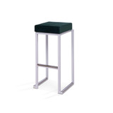 Cube High Bar Stool White Frame