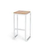 Cube White Bar Stool