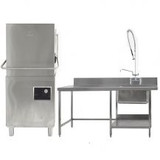 Hood Dishwasher with Pre Rinse Sink & Table