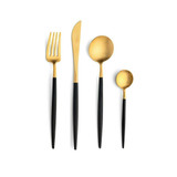 Goa Black & Gold Starter/Dessert Fork (Case Size 1)