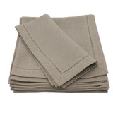 Grey Hemstitched Signature Napkin