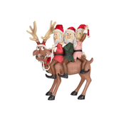 Three Elves on Reindeer
