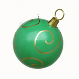 Green and Gold Christmas Bauble - Large