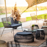 Palm Black Coffee Table / Ottoman