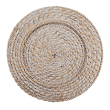 Rattan Charger Plate - White (Pack size 1)