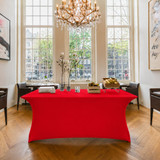 Spandex for 6ft Trestle Table Red