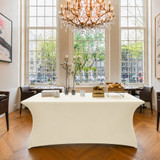 Spandex for 6ft Trestle Table Ivory