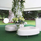 Avocado Ottoman White Leather Avocado Ottoman White Leather