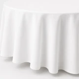 Linen Tablecloth White Round 118in