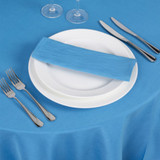 Silk Taffeta Tablecloth Turquoise Round 120in
