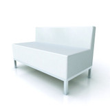 Heathrow 2 Seater Sofa - White