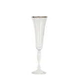 Silver Rim Champagne Glass 18cl (Case Size 36)