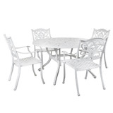 Oxford Silk White 4 Seater Set