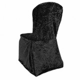 Velvet Chair Cover Black Crush