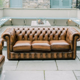 Chesterfield 3 Seater Sofa Tan Leather