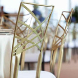 Chameleon Chair Gold & Bronze with Black Legs