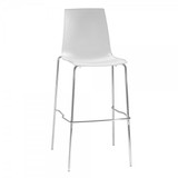 Milan High Back Bar Stool - White Milan High Back Bar Stool - White