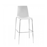 Milan High Back Bar Stool - White