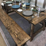 Rustic  Wooden Bench with Foldable legs