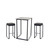 Flow Cube Black High Bar Table & Cube Black Bar Stools Package