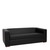 Alaska Black Leather 3 Seater Sofa