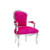 Baroque Armchair Hot Pink with Silver Leaf Trim Baroque Armchair Hot Pink with Silver Leaf Trim