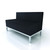 Heathrow 2 Seater Sofa - Black Heathrow 2 Seater Sofa - Black